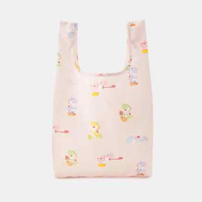 Super Mario Toad & Yoshi all-over print convenience store eco bag, pink