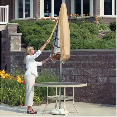 Weatherproof Patio Umbrella Cover Gray 6 X 8 Feet Ebay