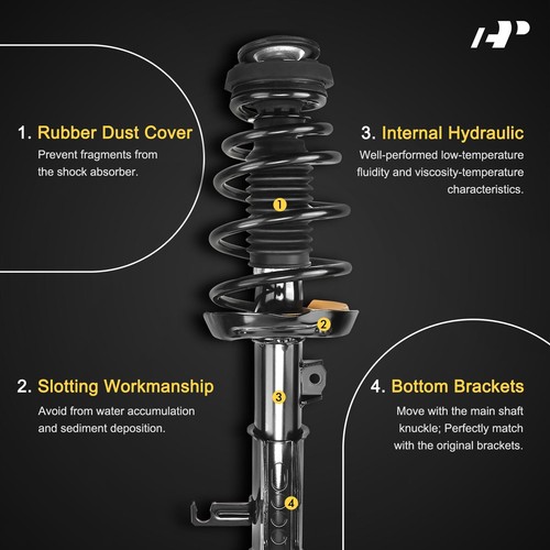 A-Premium 2x Complete Strut & Coil Assy Front for Toyota Prius C 2012-2015 1.5L - Picture 3 of 8
