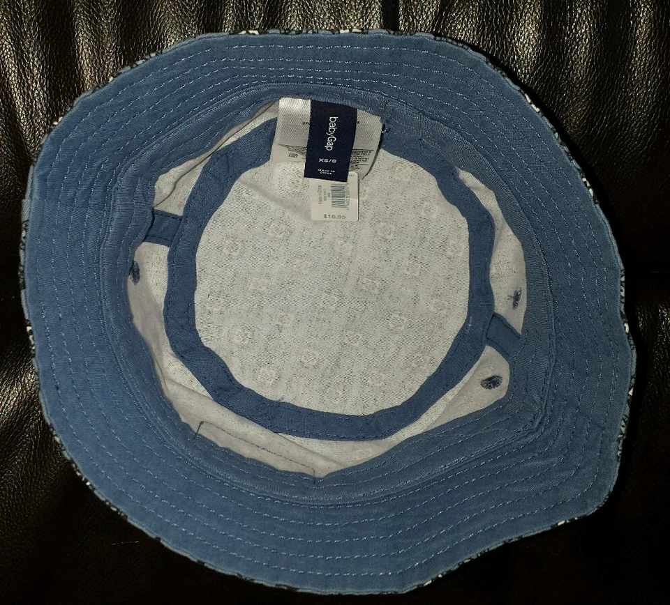 Sombrero para el sol Baby Gap para niños pequeños azul talla XS/S 100 % algodón nuevo con etiquetas Foto 2 de 3