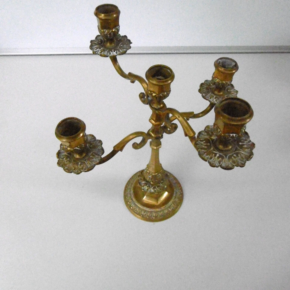 ancien chandelier en bronze massif - Photo 2/4