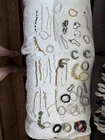 Vintage Estate Costume Jewelry Warm Gold Tone Bracelet & More Mixed Lot 032918