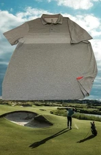 Champion C9 Golf Polo Short Sleeve Shirt 2 Tone Gray Pattern Mens Size XXL