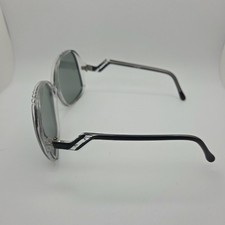 Opti-Ray Taiwan R Clear Black Oversize Sunglasses Frames Only Vintage 9