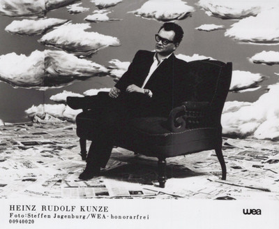 Heinz Rudolf Kunze Photograph WEA Records Black And White Press Circa 1990's