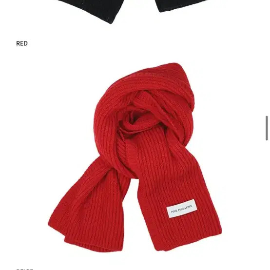 Pink Pineapple Basic Rib Muffler Red - image 2