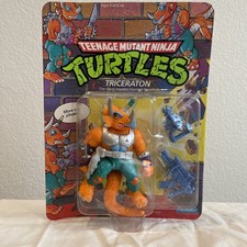 1990 Playmates Teenage Mutant Ninja Turtles Triceraton  Unpunched Warped Card