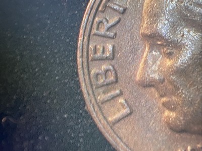10 Cents Rosevelt Dime Double Rim 1970 D Not Grated Circulated