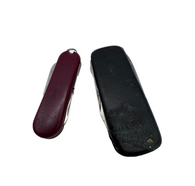 Pocket Knives Swiss Army Type Set of Two Camping Scouting Outdoors Survival