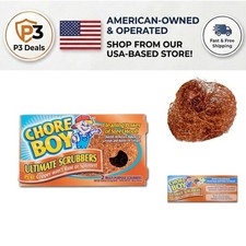 Chore Boy Ultimate Copper Scrubbers 2ct - Strong, Long-Lasting  Non-Splintering