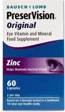 Bausch&Lomb PreserVison Eye Vitamin and Mineral Food Supplement Original For AMD