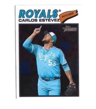 2026 Topps Heritage Chrome #314 Carlos Estevez SP Kansas City Royals