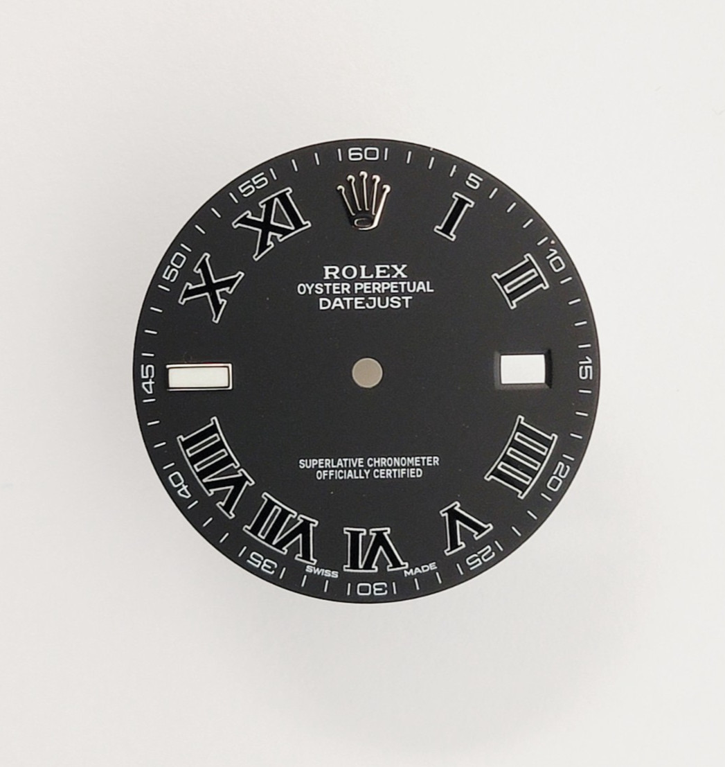Genuine Rolex Factory Dial Black Roman Datejust 2/II - 41mm 116300, 116334