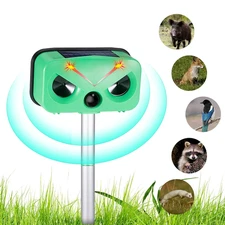 Solar-Powered Ultrasonic Outdoor Animal Repeller with Motion Sensor