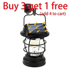 Classic Solar Lantern Hanging Light Outdoor Garden Tree Yard Camping Decor Lamp