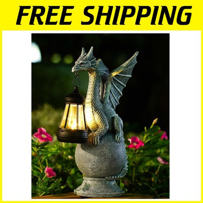 #ad Resin Dragon Figurine Patio Yard Lawn Ornament $139.99