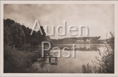 Vintage Milly-sur-Thérain Postkarte Oise Frankreich See Landschaft Studio Arthur