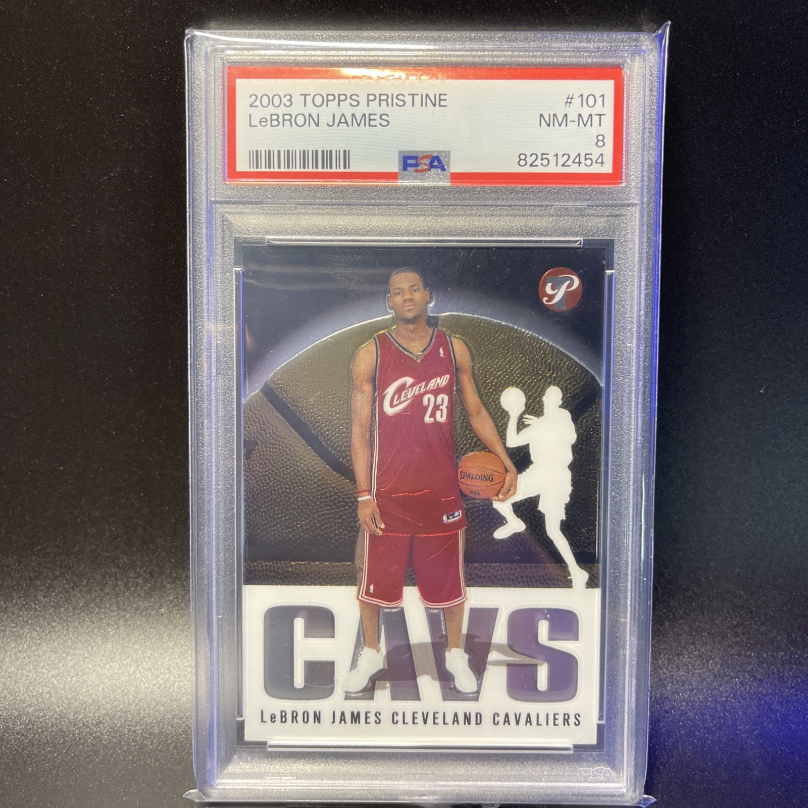 2003-04 Topps Pristine LEBRON JAMES Cavaliers Lakers Rookie #101 NM Mint PSA 8