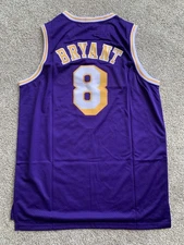 NWT M & Ness Hardwood Classics Kobe Bryant Lakers Purple Jersey L #8