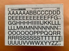 LETRASET 696 HELVETICA LIGHT 60PT trasferimento lettere di grattugia