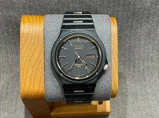Seiko Sports SQ 100 Quartz 6923-7069 Nero PVD Oro