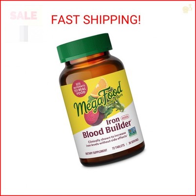 MegaFood Blood Builder Iron Supplement for Women & Men - Increase Iron Levels Wi