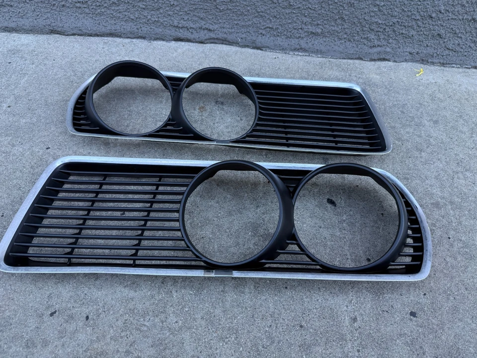 BMW E9 3.0cs csl E3 Bavaria Original Headlight Grilles 51131811483 - 51131811484 - Image 3 of 4