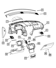 Genuine Mopar Instrument Panel Applique 68159569AA