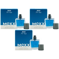Image of Mexx Man For Him Eau De Toilette Spray 3 x 50ml Scent of Lavender & Oakmoss