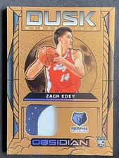 Zach Edey 2024-25 Obsidian Dusk Memorabilia Electric Etch Bronze Flood RC /60
