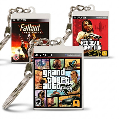 PS3 PlayStation 3 Miniature Game Case Keychain Games Selection Gift