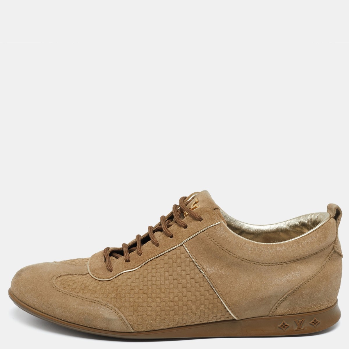 Louis Vuitton Beige Suede Low Top Sneakers Size 36.5 | eBay