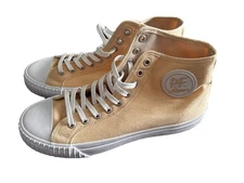 PF Flyers Center Hi Men’s  Beige Khaki Canvas High Top Shoes Sneakers Size 9 1/2