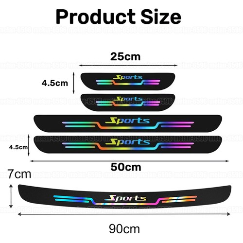 Car Door Plate Sill Scuff Cover Rear Bumper Anti Scratch Sticker Accessories - Picture 13 of 13