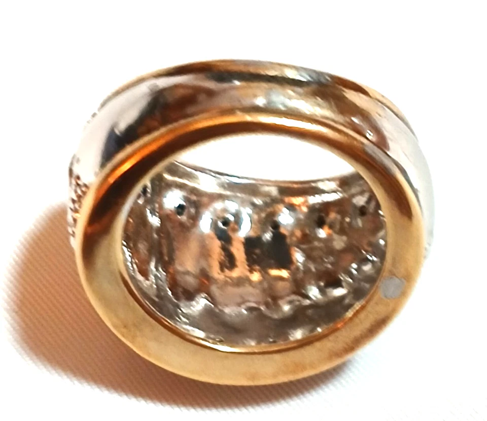 Sterling silver .925 Avon 2 tone dome ring size 7.5 - Image 4 of 4