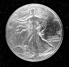 1942 Walking Liberty, silver Half-dollar, circulated, ungraded