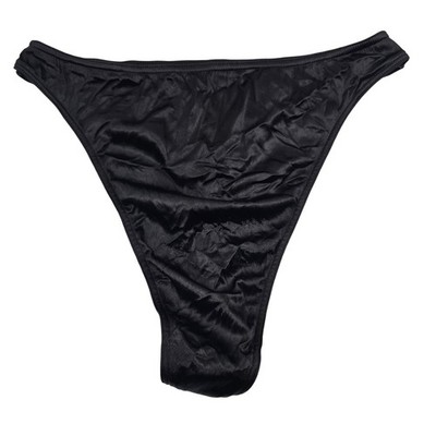 Lane Bryant Intimates Black Nylon Thong Panty 18/20 Second Skin Satin READ