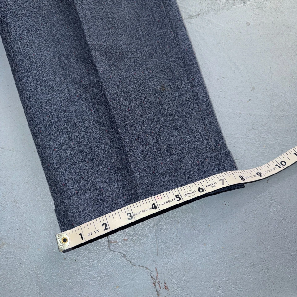 1950s 1960s VTG Mens 2 PC Suit 40 Jacket Coat Pants Blue Union Wool Rockabilly - Image 4 of 4