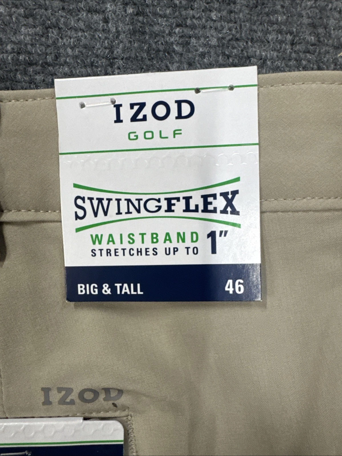 NWT IZOD Men's Golf Swingflex Short UPF 40 Stretch Wicking Gripper Waistband