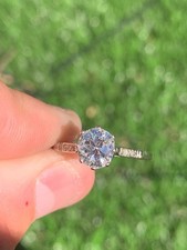 18ct gold diamond 1.30ct old cut solitaire engagement ring antique