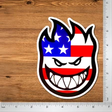 Spitfire Big-Head Sticker USA Flag Decal 3 Pack 6" – Skateboard Car Laptop Vinyl