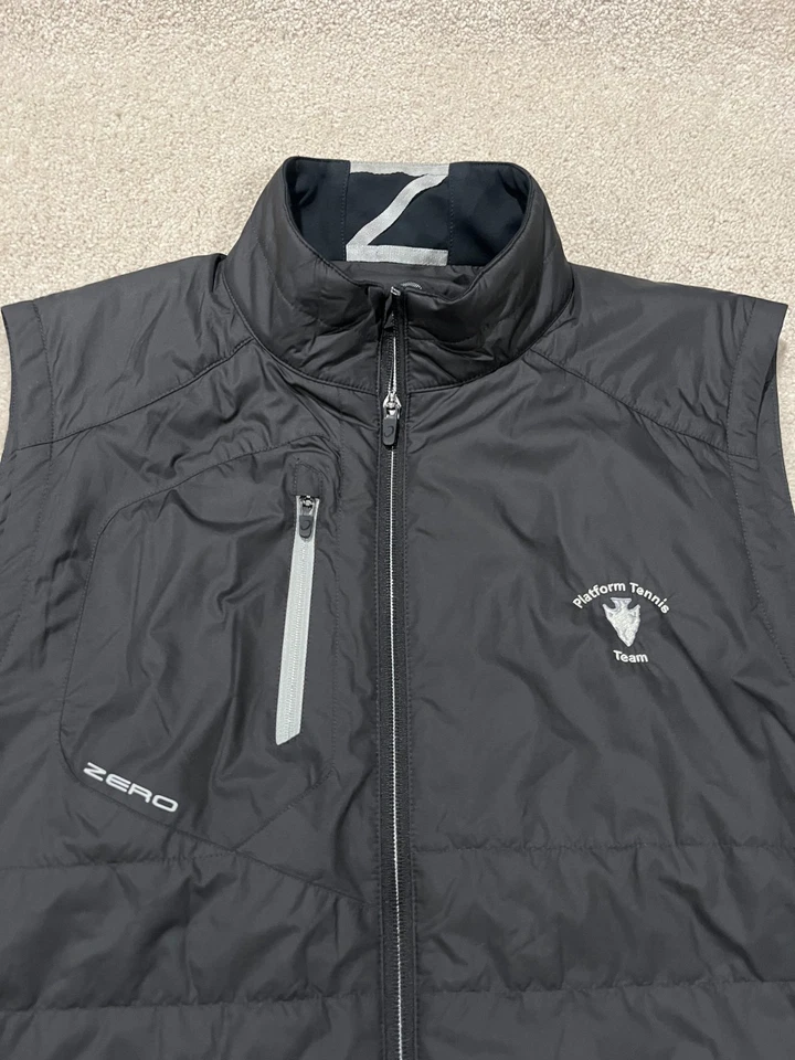 Zero Restriction Vest Mens Large Black Golf Jacket Full Zip Sleeveless Pockets - Image 2 of 4