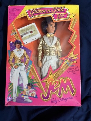 Jem Glitter 'n Gold Rio 12 in Fashion Doll w Outfit & Cassette Tape MPN 4016