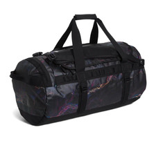North Face Base Camp Duffel Bag Large 95L Black Trail Glow Print TNF