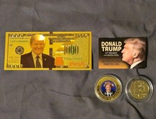 Donald Trump Collectible Coin and Bill