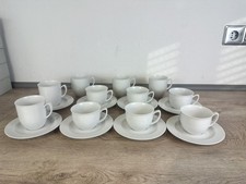 Friesland Porzellan weiß elegant alte Serie 19 Teile Tassen Becher Untertassen 