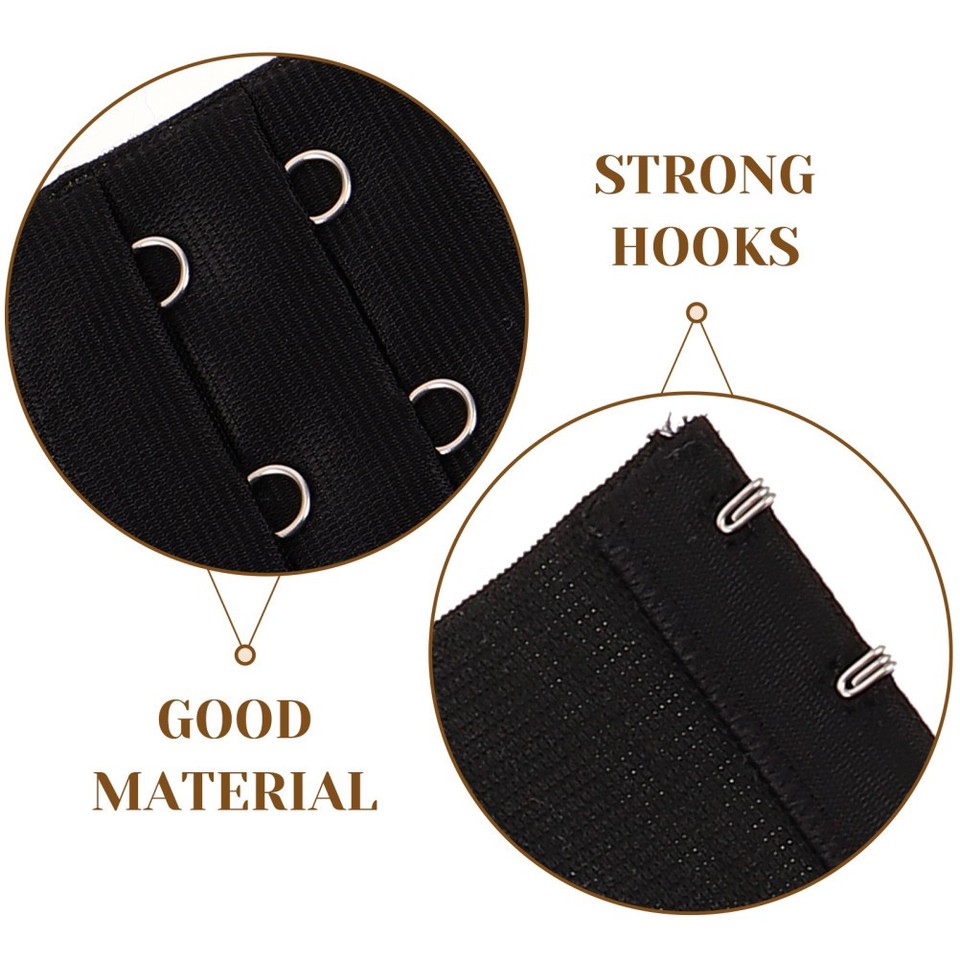 Women Bra Extenders 3 Hook Polyester Stretch Strap Clips Home Use Pack ...