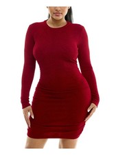 SPEECHLESS Womens Short Dress Red Unlined Long Sleeve Pullover Juniors XXL