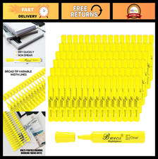 Bulk Highlighters 96 Count Set, Chisel Tip Fluorescent Yellow, Office & School S