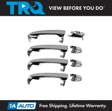 TRQ Outside Exterior Door Handle Chrome Front Rear Kit for Flex Edge MKX